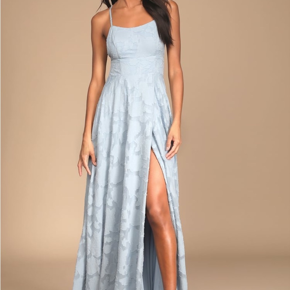 Lulu's Light Blue Maxi Dress